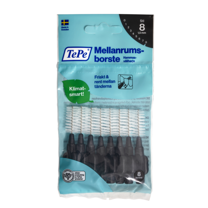 TePe hammasväliharja Original 1,5 mm musta 8 kpl kuva 1