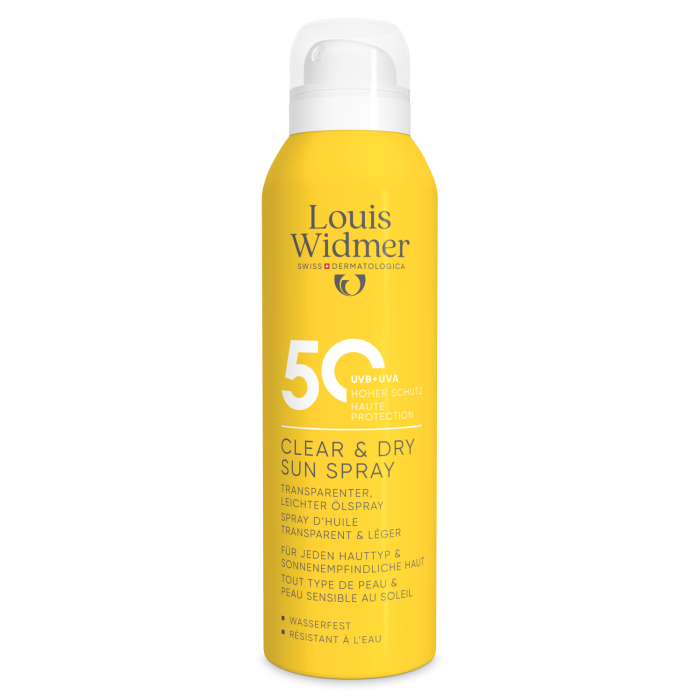 Widmer Clear & Dry Sun spray 50, hajusteeton 200 ml kuva 2