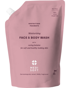 Medisoft Moisturising Face & Body Wash re-fill 550 ml