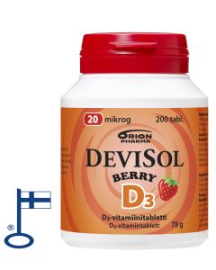 Devisol Berry 20 mikrog imeskelytabletti 200 kpl