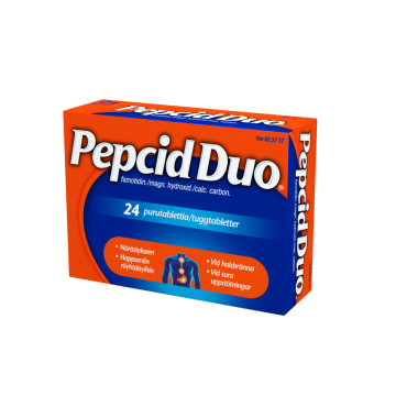 PEPCID DUO purutabletti 10/165/800 mg 24 fol