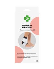 APTEEKKI Nilkkatuki, vakauttava XXL musta-valkoinen 1 kpl